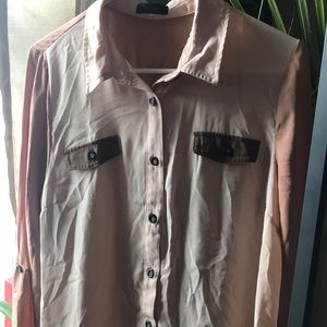 Chiffon colorblock blouse